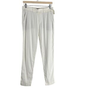 Vince linen blend pants pull on trousers built in belt summer vacation classy xs